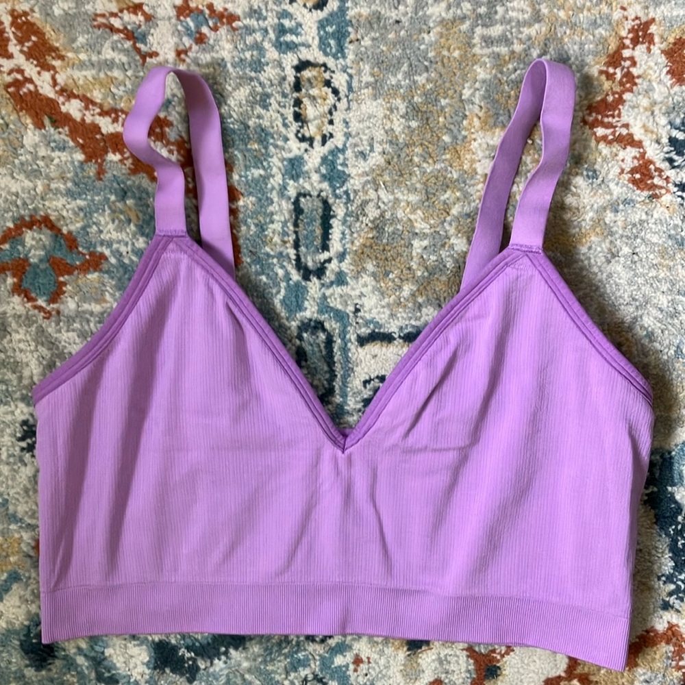 Bombas 2x V-neck bralette and adjustable straps in purple!